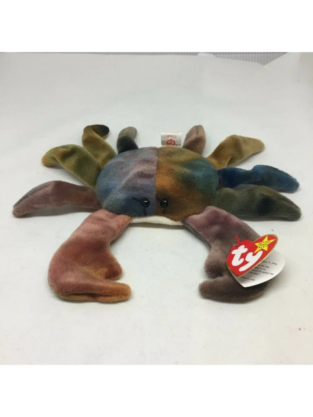 Ty Original Beanie Baby Claude Crab Plush Stuffed Animal W Tag September 3 1996